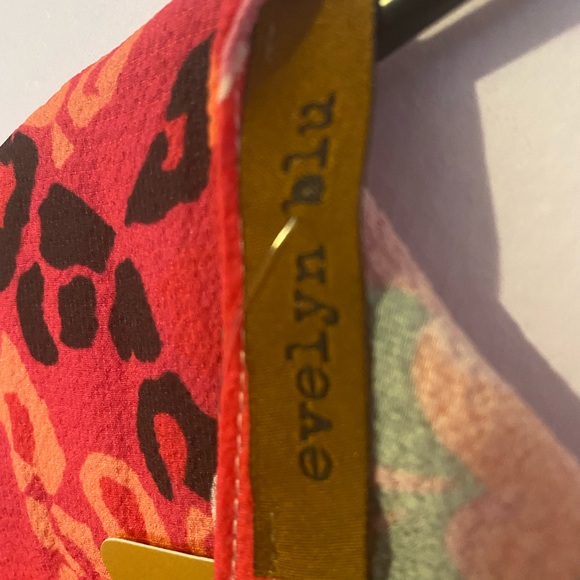 Evelyn Blue pop art dress size L long sleeves new never worn! Fun & colorful - Picture 6 of 16